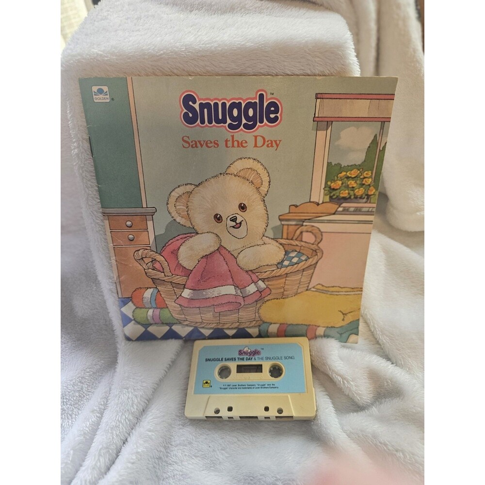 Snuggle Saves the Day Book & Cassette Golden Books 1987 Vintage Works/Plays GUC